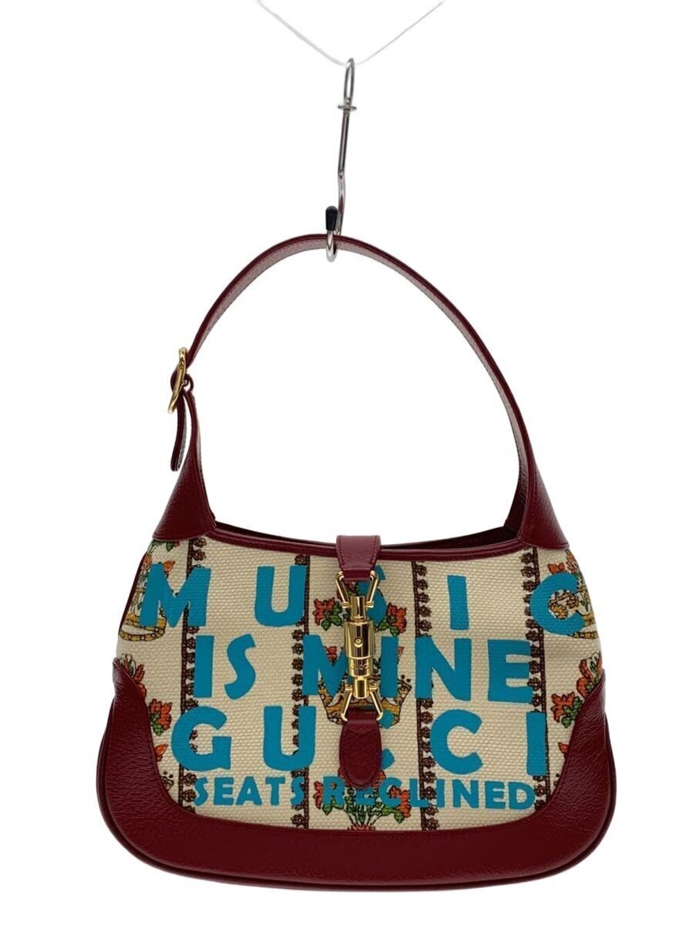 Gucci Jackie music mine Handbag RED shoulder strap